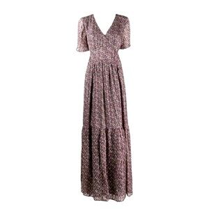 Ba&sh maxi dress silk multicolor